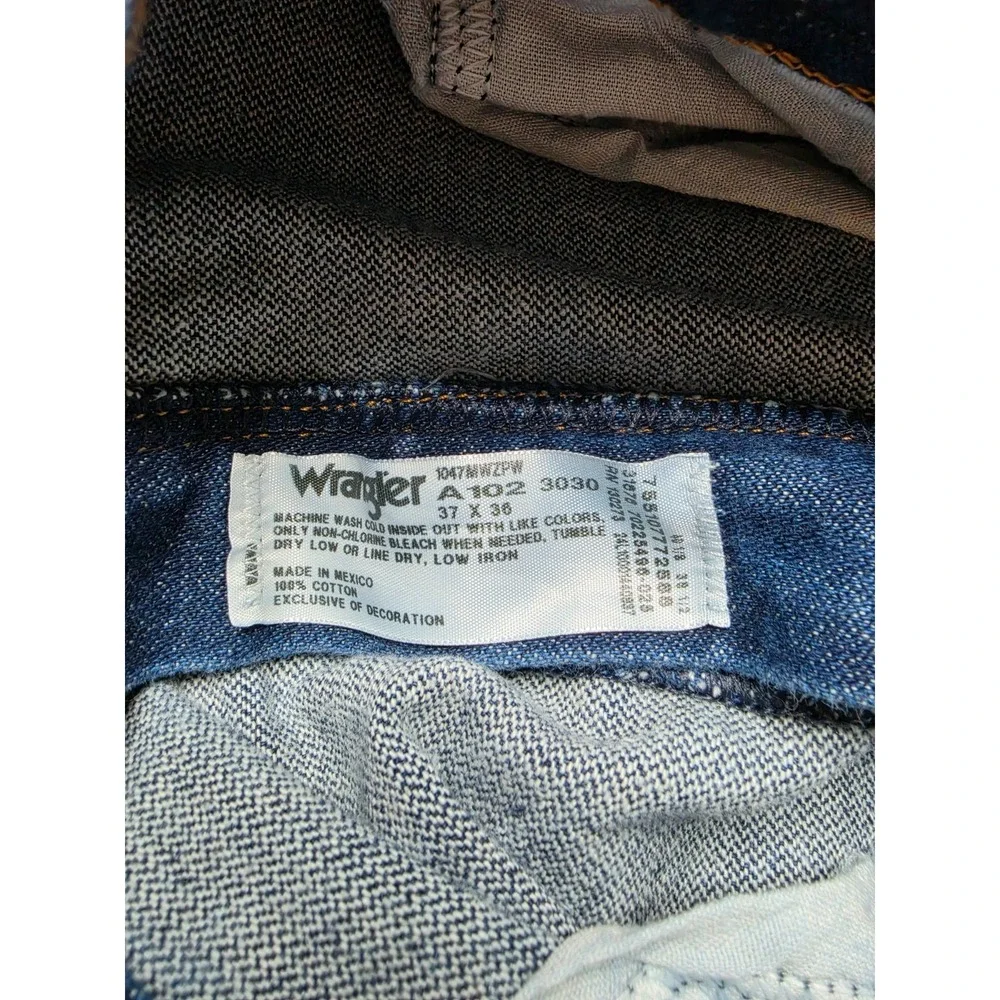 Wrangler Regular Fit 47MWZ Men's Denim Jeans 37x36 100% Cotton Western Cowboy